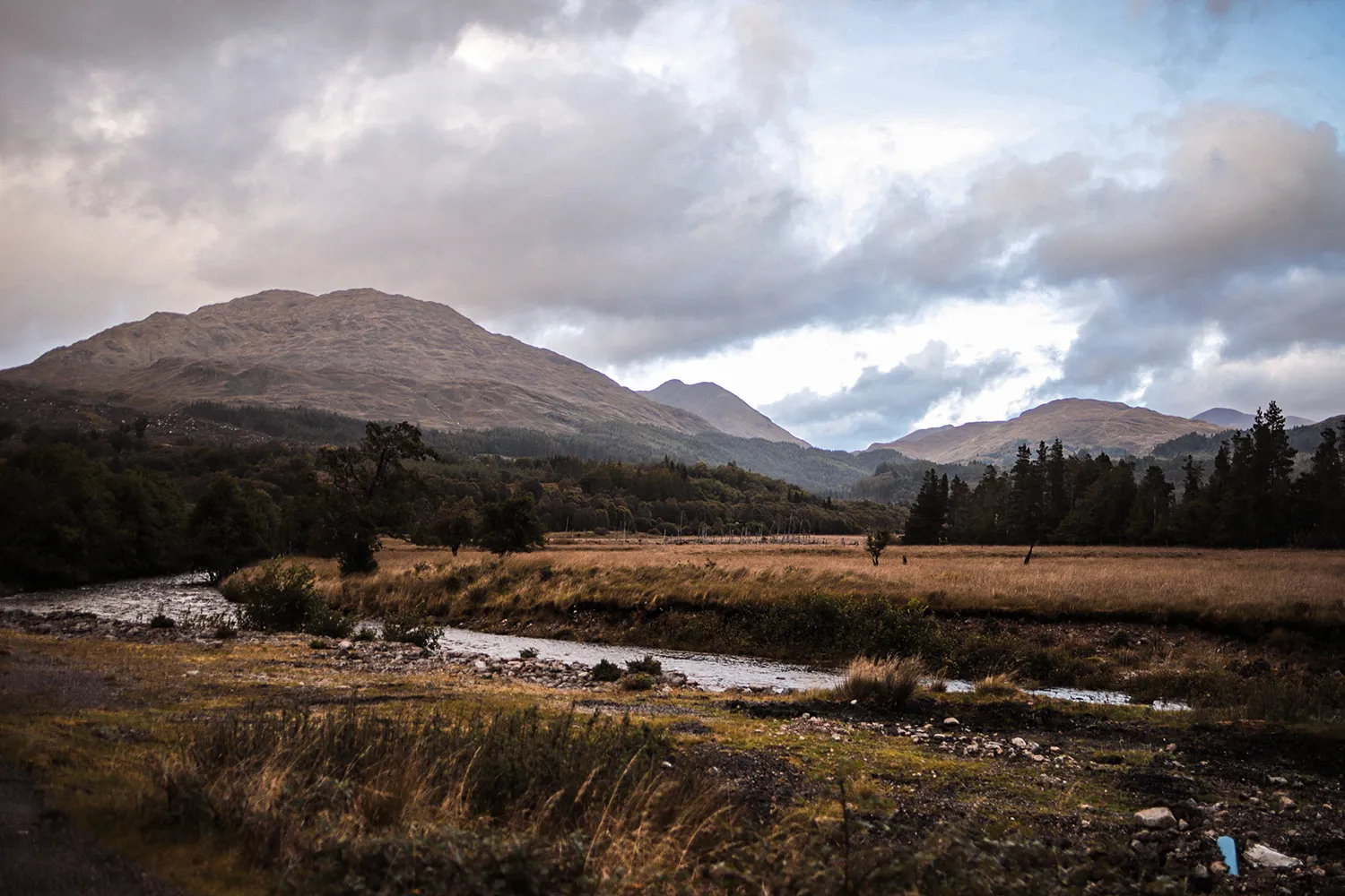 Herbststimmung in der Nähe von Glenfinnan in Schottland