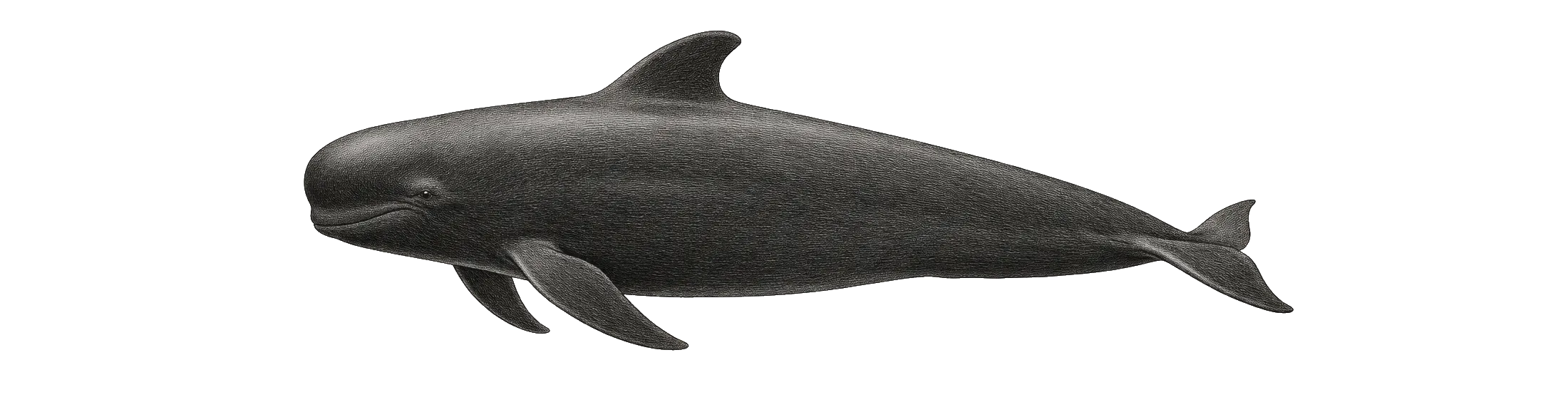 Die Wale von Nordnorwegen - Grindwal Zeichnung - (c) My Travel Island